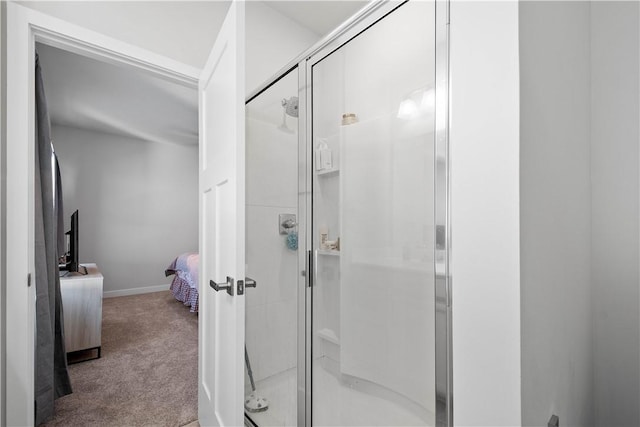 bathroom featuring walk in shower