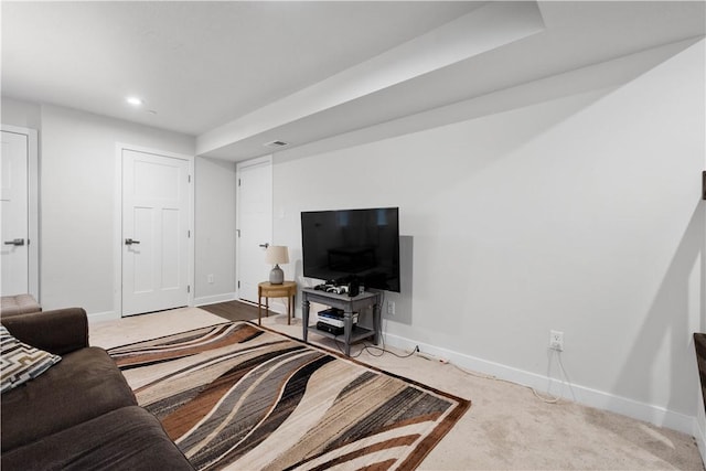 view of carpeted living room