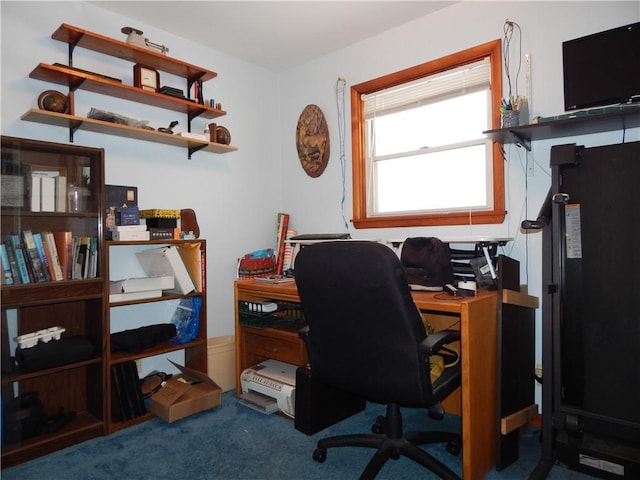 view of carpeted office