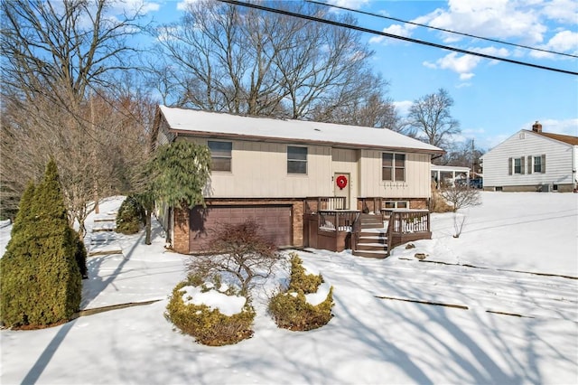 split foyer home with a garage