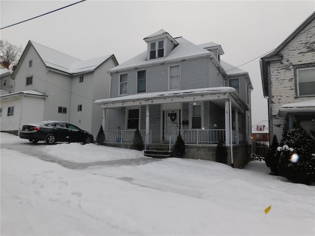 view of front property with a porch