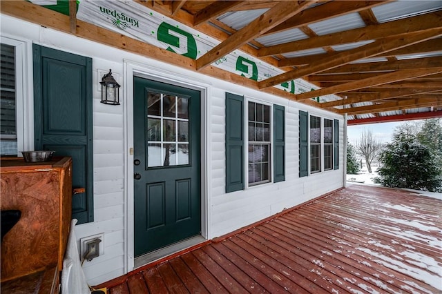 view of doorway to property