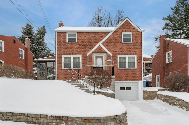 front facade featuring a garage