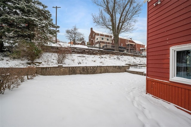 view of snowy yard