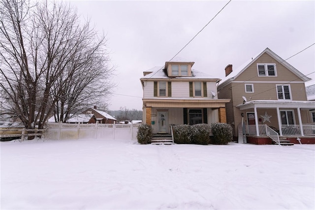 view of front facade with a porch