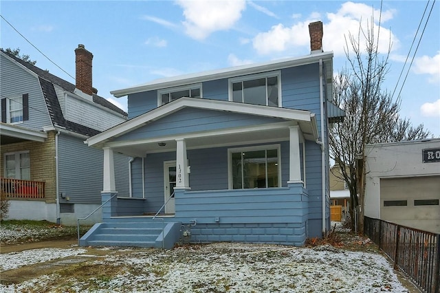 view of front of house featuring a porch