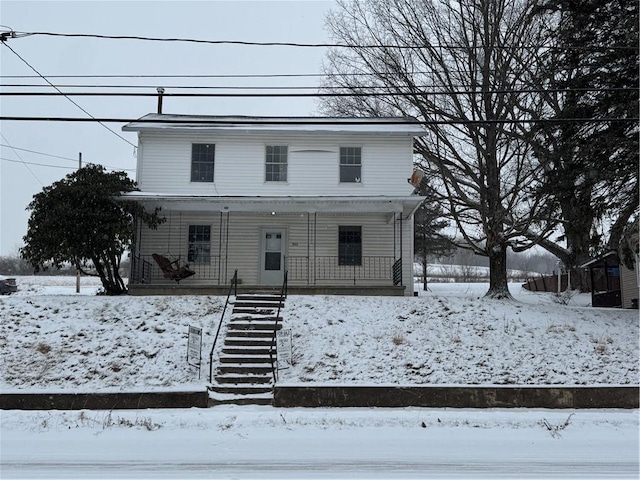 view of front of home with a porch