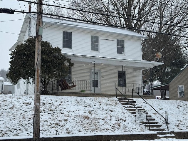 view of front of home featuring a porch