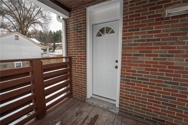 view of doorway to property