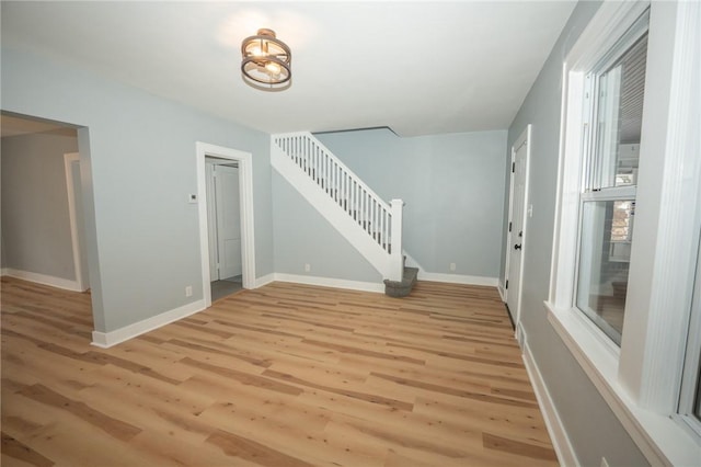 foyer featuring light hardwood / wood-style flooring