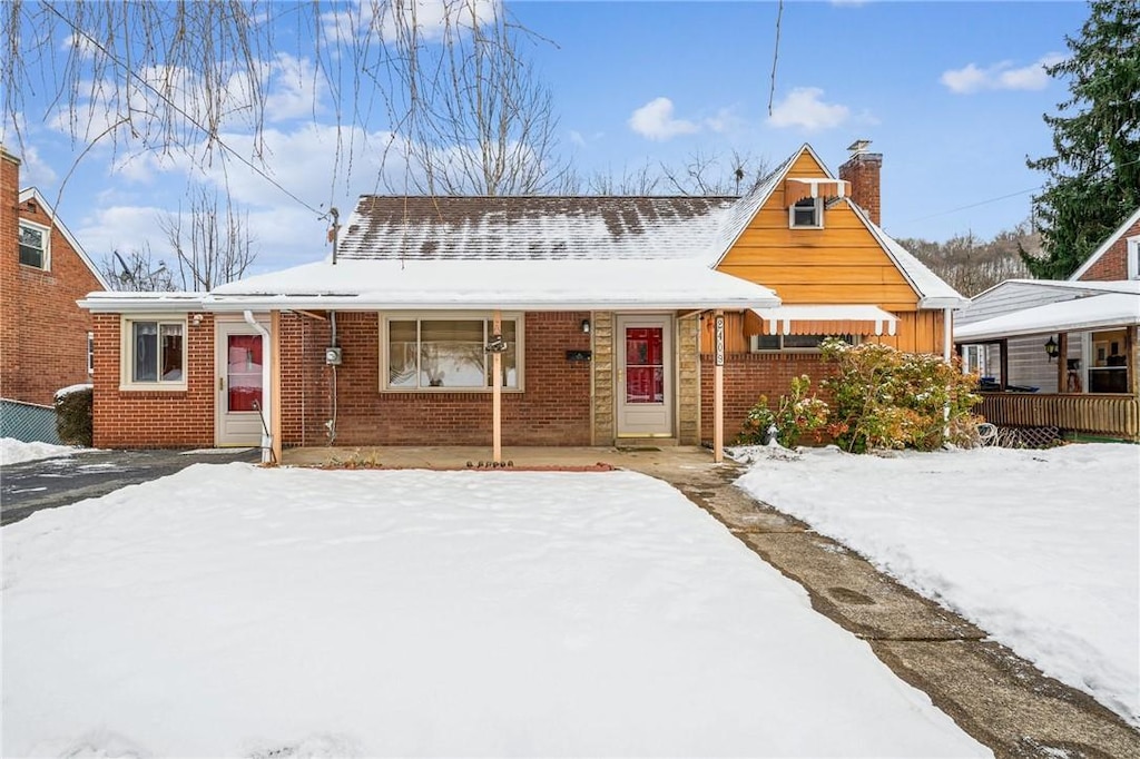 view of bungalow-style home