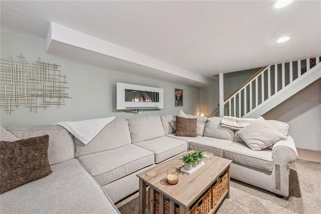 view of carpeted living room