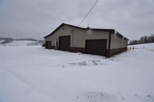 view of snow covered structure