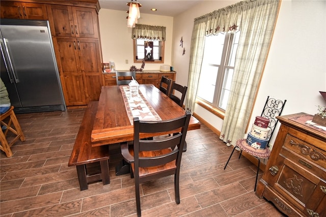 view of dining room