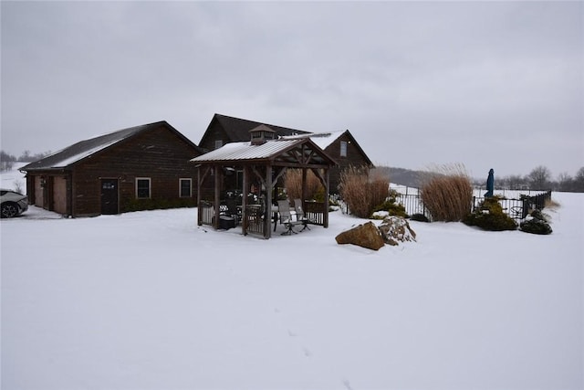 exterior space with a gazebo