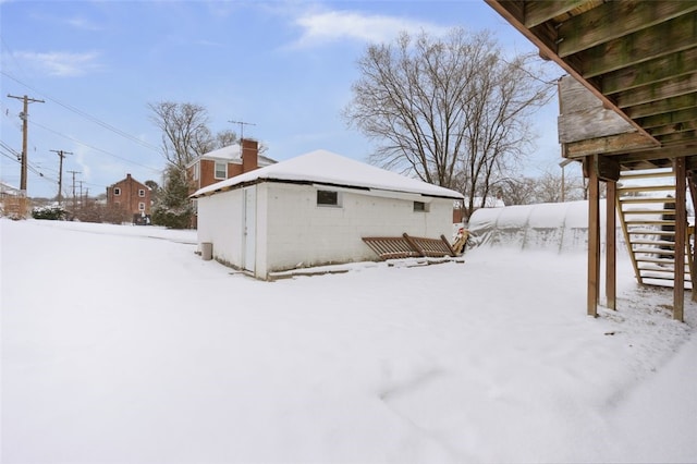 view of snowy yard