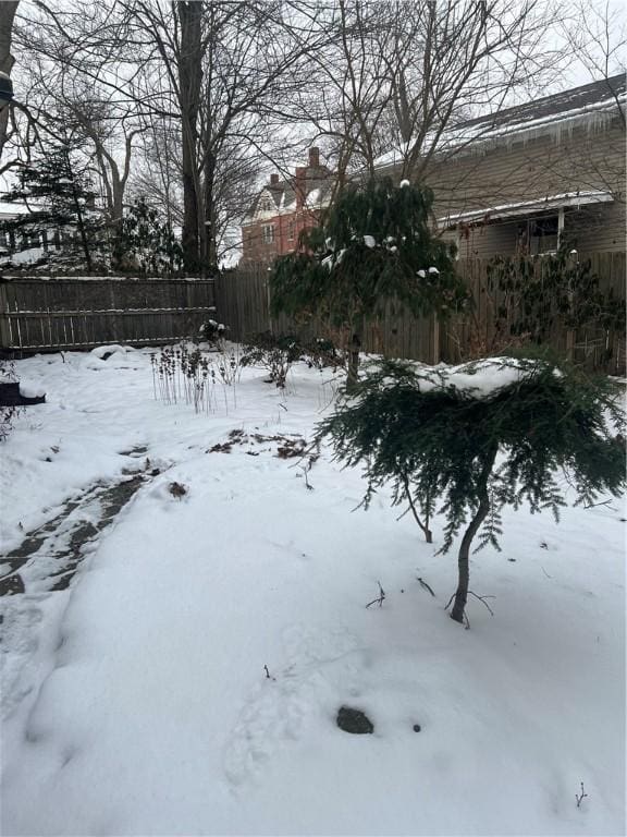 view of snowy yard