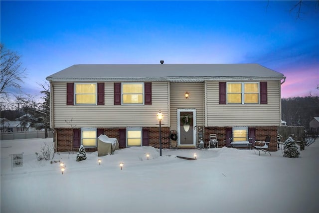 view of split foyer home