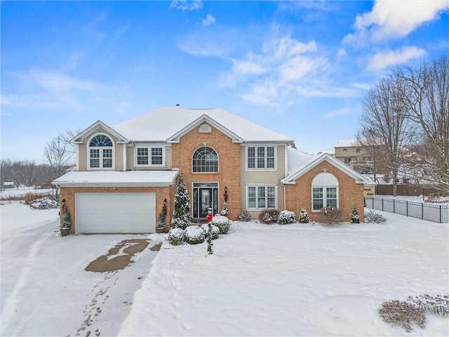 view of property featuring a garage