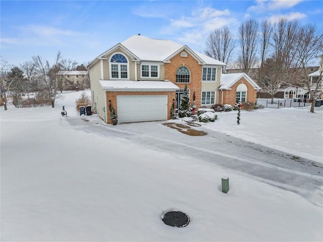 view of front property featuring a garage