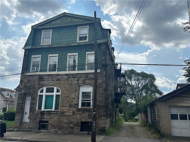 view of home's exterior with a garage