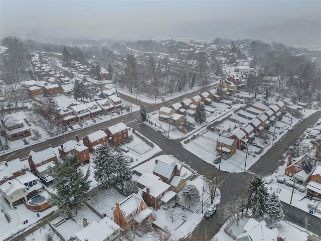 view of snowy aerial view