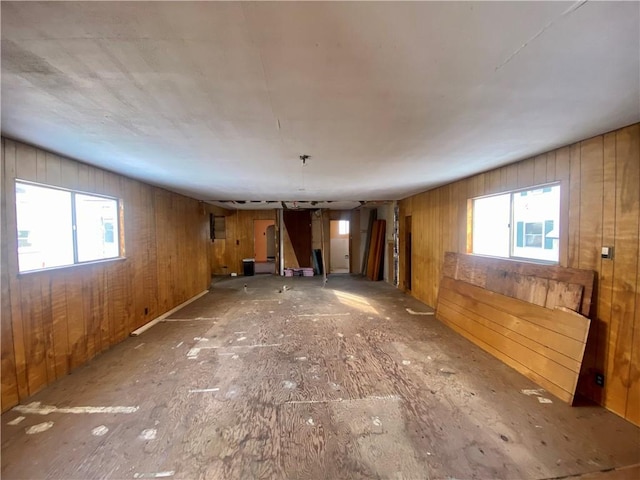 basement with plenty of natural light