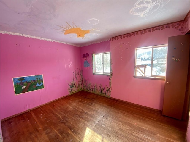 empty room featuring hardwood / wood-style floors