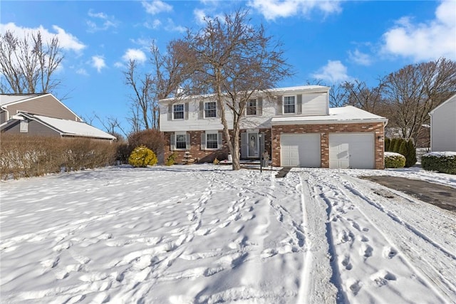 view of front property with a garage