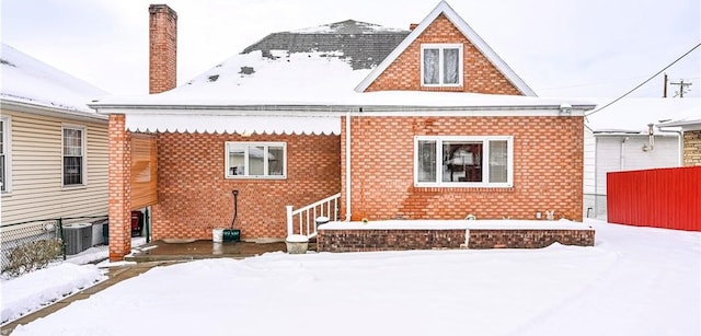 view of front facade with cooling unit