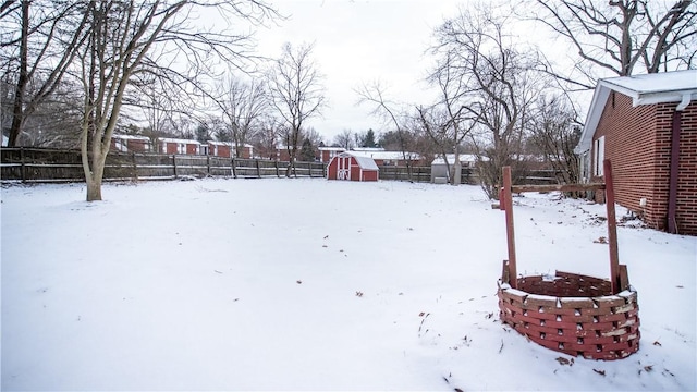 view of snowy yard