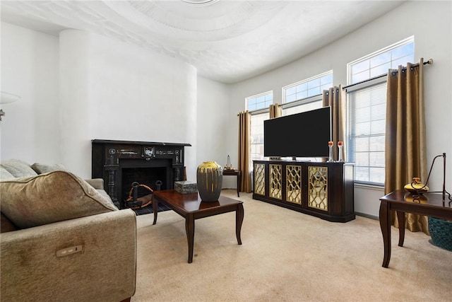 view of carpeted living room