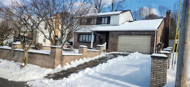 view of front facade with a garage