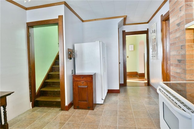 corridor with ornamental molding