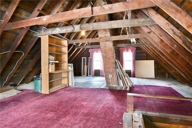 view of attic