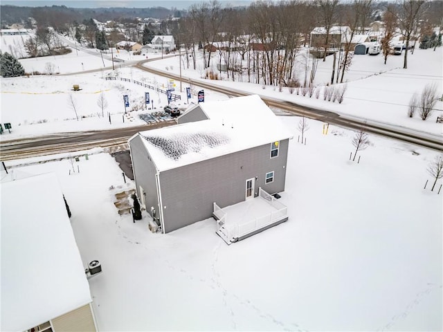 view of snowy aerial view