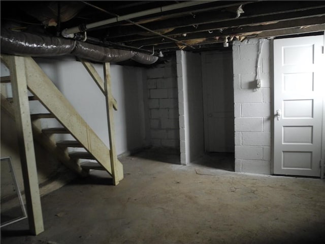 view of basement