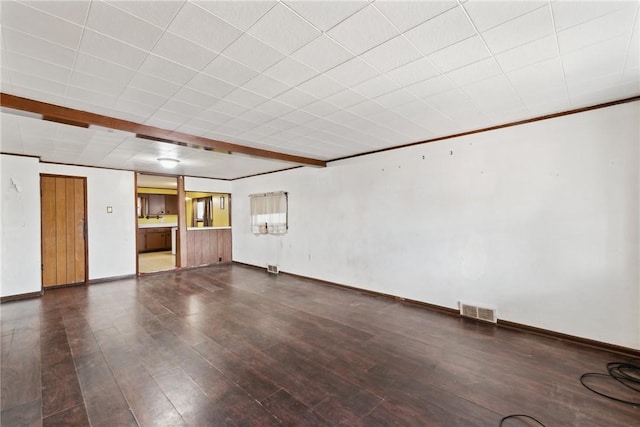 unfurnished room featuring hardwood / wood-style flooring