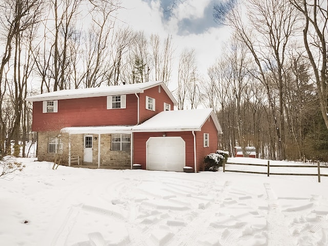 view of front of house featuring a garage