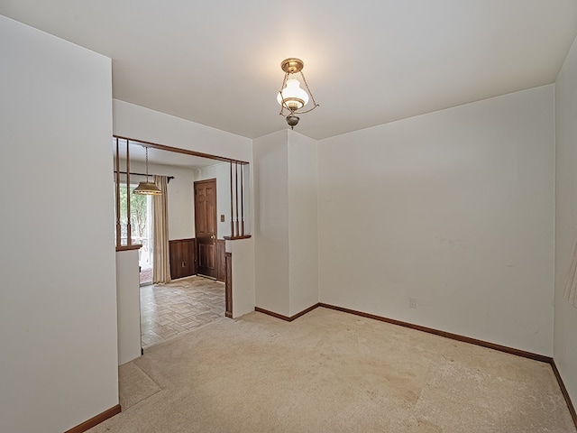 view of carpeted spare room