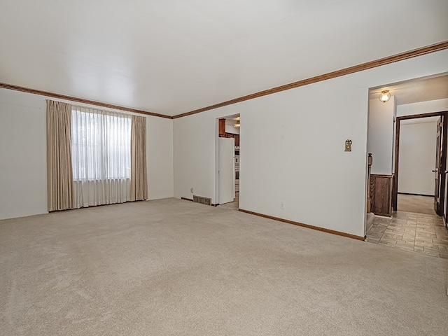 4024 Glen Eden Rd, Cranberry Twp, PA 16066 - spare room with ornamental molding, light colored carpet, and baseboards