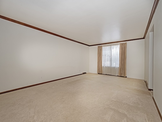 4024 Glen Eden Rd, Cranberry Twp, PA 16066 - spare room featuring ornamental molding, light colored carpet, and baseboards