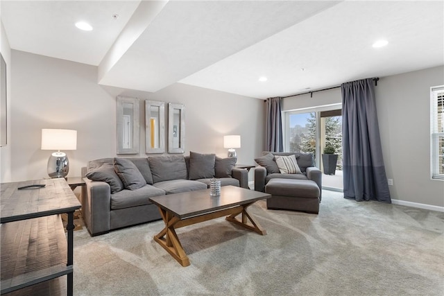 view of carpeted living room