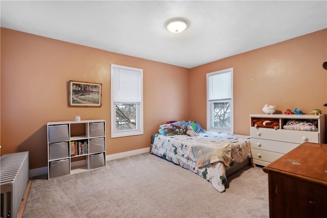 view of carpeted bedroom