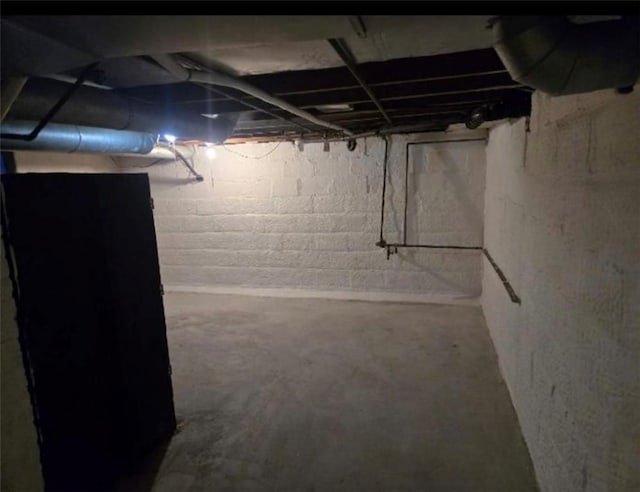 view of basement