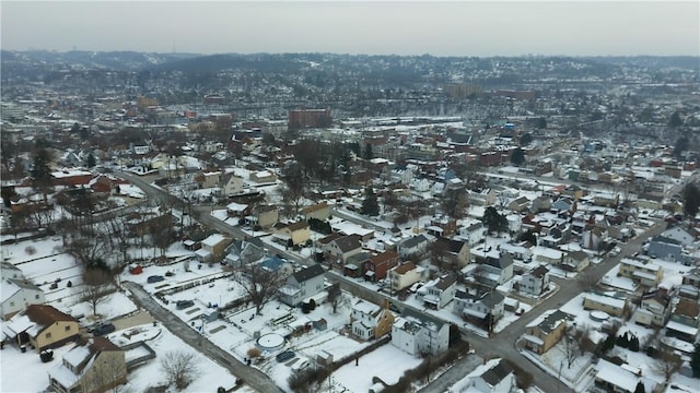 view of snowy aerial view