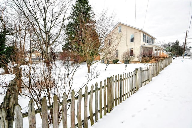 view of snowy yard