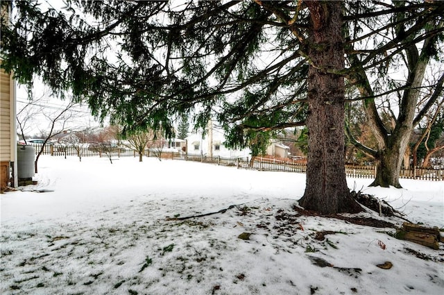 view of snowy yard