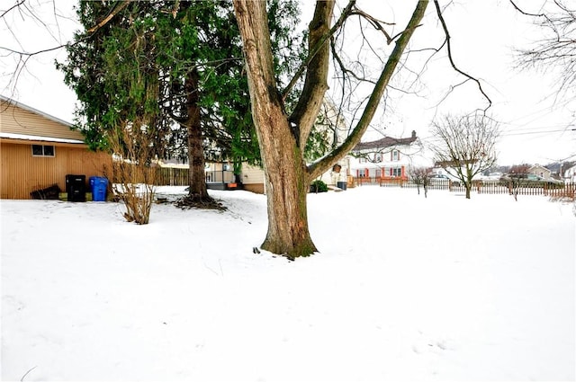 view of snowy yard