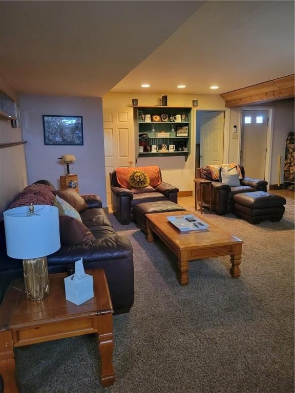 view of carpeted living room